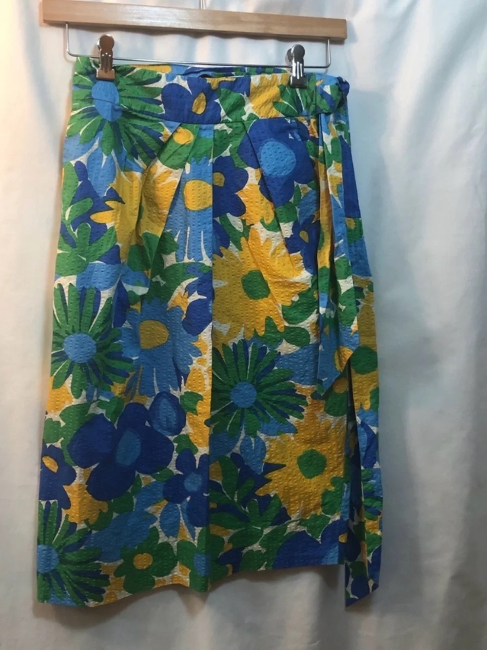 J Crew Tie Waist Puckered Morning Floral Pencil Skirt Size 6 - Picture 3 of 6